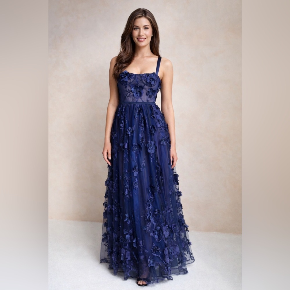 BRONX & BANCO Anastasia Navy Maxi Dress AUS 10/ us 6/M - Picture 2 of 15